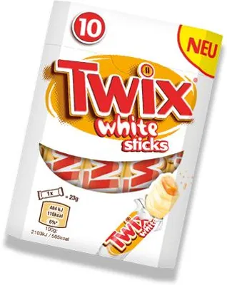 Produktbild von Twix White Sticks Schokoladenriegel mit Weißer Schokolade 230g