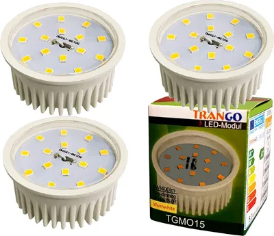 Produktbild von 3er Set 5 Watt LED Modul 230V nur 30mm Einbautiefe 3000K