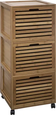 Image de Eazy Living Armoire à roulettes Margot Bambou
