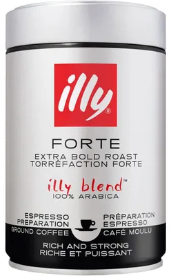 Produktbild von illy Forte 100% Arabica Snelfiltermaling Kaffee, 250 g, aromatisch & vollmundig