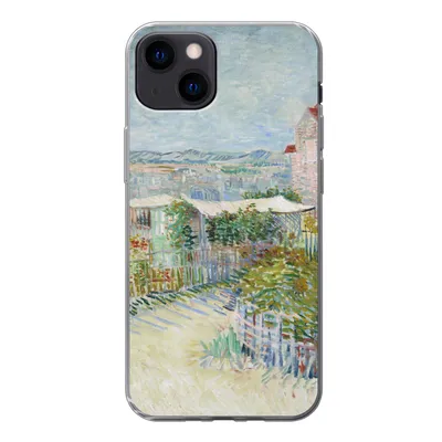 Produktbild von MuchoWow® Handyhülle Schutzhülle Hülle für iPhone 13 Montmartre: hinter der Mühle von Galette - Vincent van Gogh Silikon Softcase Handy Hülle - Karteninhaber
