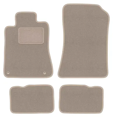 Productafbeelding van Velours automatten voor Mercedes SL R129 1998-2002 – 4-delig, beige, op maat – Wielganizator LUX