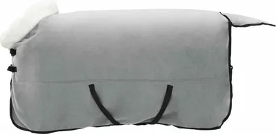 Productafbeelding van vidaXL Paardendeken, volledig grijs, 145 cm, polarfleece
