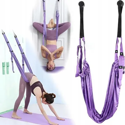 Obrázek produktu pro Aerial jóga hamak fitness pás pilates protažení zad cvičení doma elastický 150 kg