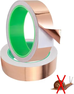 Obrázok produktu pre Medená páska 25 mm x 50 m, Samolepiaca Dvojitá Vodivá Páska, Ochrana proti Slimákom, pre Záhradu