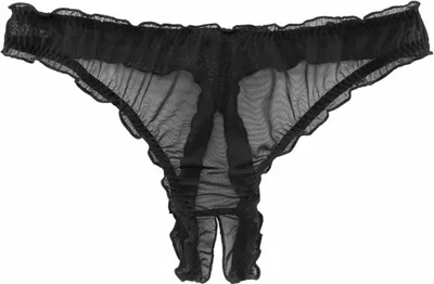 Produktbild von Petite fleur gold String-Ouvert mit Ouvert-Öffnung, String schwarz Größe 48/50
