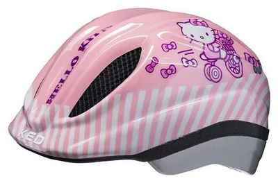 Immagine prodotto di KED Meggy II Originals | Casco da bicicletta per bambini Rete di protezione dagli insetti Luce posteriore a LED integrata Tecnologia maxSHELL, hello kitty 46-51 (S)