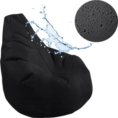 Image de Outdoor Indoor Sac de siège EPS Gamer Puff Fauteuil de relaxation Coussin de sol Bean Bag 225L Noir