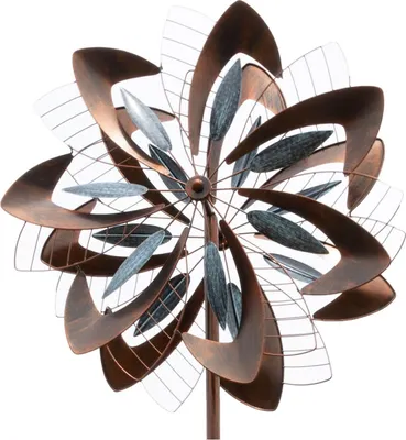 Produktbild von Windrad Dandelion mit 2 gegenläufigen Propellern, Gartendeko, 213 cm hoch