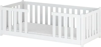 Produktbild von MIRJAN24 Kinderbett Fero 90, Bett mit Lattenrost Flex aus Buchensperrholz, 90x200 cm, Holzkonstruktion (Farbe: Weiß)