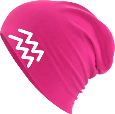 Produktbild von Huuraa Beanie Wassermann Sternzeichen Zeichen Fuchsia One Size Baumwolle und Elasthan Mütze Geschenkidee