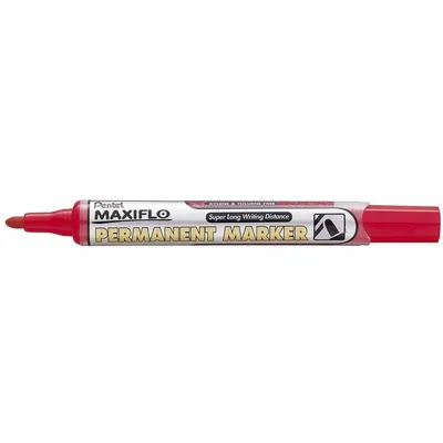 Image de Marqueur permanent Pentel NLF50 rouge 12 pièces