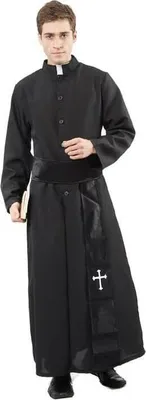 Immagine prodotto di Costume da prete bianco e nero - XL