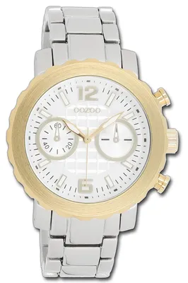 Immagine prodotto di Orologio da uomo Oozoo, collezione Vintage, cinturino in metallo dorato, movimento al quarzo, quadrante analogico, modello D3UOC5746A