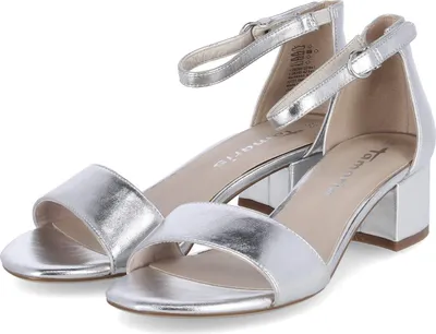 Produktbild von Tamaris Damen Sandalen/ Sandaletten/ Riemchensandaletten Silber Synthetik - vegan Größe: 36