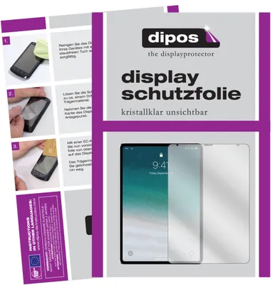 Produktbild von 2x Schutzfolie für Apple iPad Pro 12.9 Zoll (3.Gen 2018) klar Folie