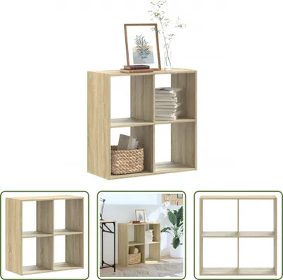 Produktbild von The Living Store Bücherregal Sonoma-Eiche 68,5x32x68,5 cm Holzwerkstoff