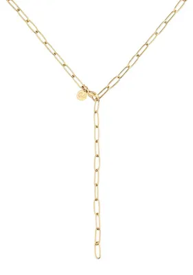 Produktbild von GD GOOD.designs Gliederkette Gold Damen - Wasserfeste Y Kette I Verstellbare Ank