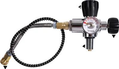 Produktbild von Ladeventil, 6000 PSI Druckmesser, Nachfülladapter, M18x15
