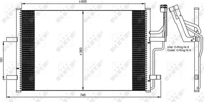 Obrázok produktu pre NRF Kondenzátor, klimatizácia 35507
