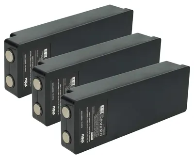 Produktbild von vhbw 3x Akku Ersatz für Palfinger 17162, 708031757, 16131, 1026, 13445 für Industrie-Funkfernsteuerung Fernbedienung (2000 mAh, 7,2 V, NiMH) - Schwarz