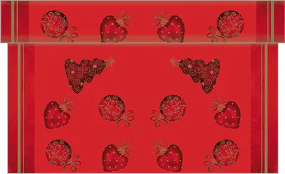 Produktbild von Sovie HOME Weihnachtstischläufer Tiffany in Rot aus Linclass® Airlaid 40 cm x 4,80 m, 1 Stück