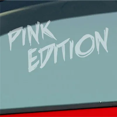 Produktbild von Auto Aufkleber Pink Edition Auto Car Tuning Motorrad 15x7 cm Milchglas Sticker Heckscheibenaufkleber