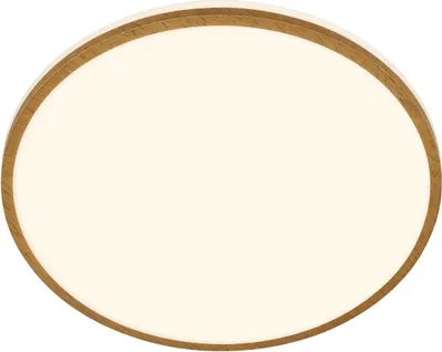 Image de Briloner ACORUS W Plafonnier salle de bain LED, protection contre les éclaboussures, lumière blanche chaude, Ø33 x 6,6 cm