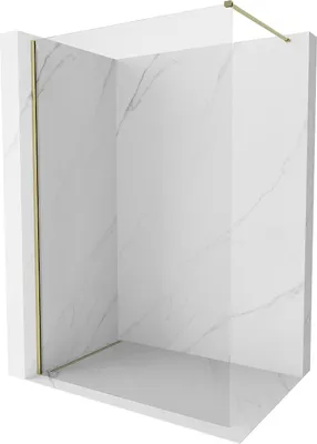 Image de Mexen Kioto-X paroi de douche Walk-in 130 x 200 cm, transparent 10 mm, or - 800-130-101-50-00-X