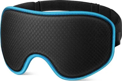 Produktbild von INF Blaue 3D Konturierte Schlafmaske aus Memory-Schaum - Lichtblockierend & Bequem