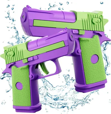 Produktbild von 2er Set Mini Wasserpistolen für Kinder mit großer Reichweite &