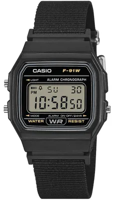 Produktbild von Casio Armbanduhr F-91WF-1AEF digital mit Textilarmband schwarz
