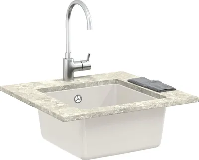 Produktbild von vidaXL Waschbecken Weiß 430 x 460 mm 80% Quarz und 20% Harz