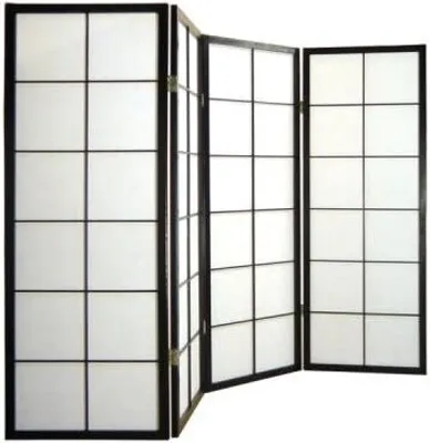 Image de Fine Asianliving Paravent japonais, séparateur de pièce, L180 x H130 cm, 4 panneaux, papier de riz