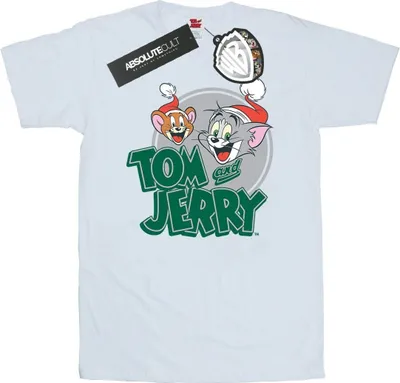 Produktbild von Tom And Jerry - "Christmas Greetings" T-Shirt für Herren BI52088 (3XL) (Weiß)