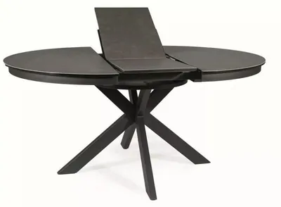 Image de Table extensible en céramique - Gamme Porto - 120 à 160 cm - Gris foncé