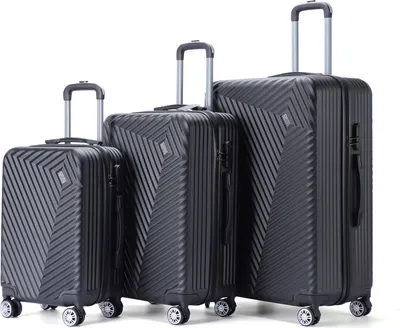 Produktbild von VERTICAL STUDIO "Alesund" Koffer 3er-Set (20"/24"/28"), 4 Rollen, 3-stelliges Zahlenschloss, Teleskopgriff, platzsparend stapelbar navy | VS-26
