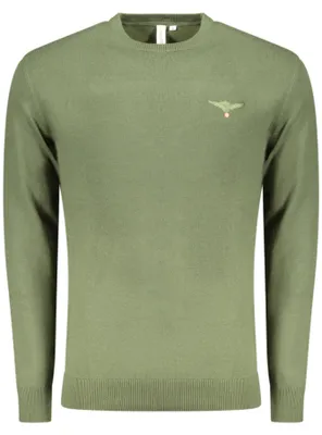 Produktbild von Militärakademie Herrenhemd: Grünes Langarmshirt mit Stickerei