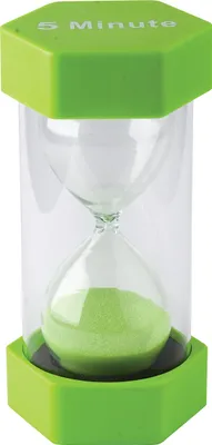 Produktbild von Sanduhr 5 Minuten, transparent, groß, für Zeitmanagement