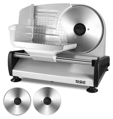 Immagine prodotto di Affettatrice elettrica, affettatrice per carne e pane da 250 W