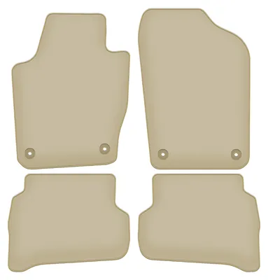Image de Tapis de sol velours PREMIUM beige compatibles avec Seat Ibiza IV 6J (2008-2017, bicorps, ST, break) – avec fixations – sur‑mesure