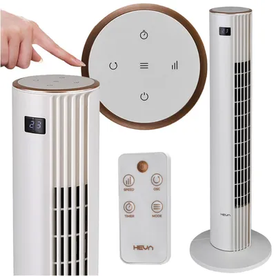 Produktbild von HEVA MOX Turmventilator mit Fernbedienung Timer Weiß
