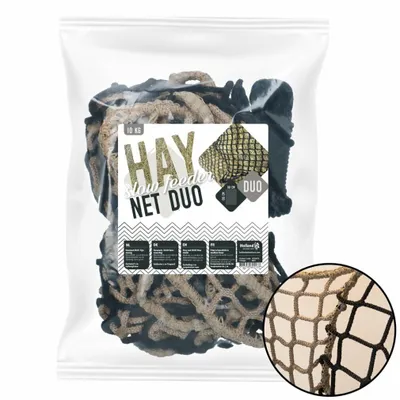 A bag of hay nets for slow feeding.