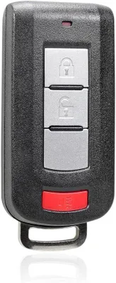 Produktbild von Fernbedienungsschlüssel - 4-Tasten-Schlüssel - Schwarz - Keyless Entry - ID46 Chip - für Mitsubishi Outlander 2008-2020.