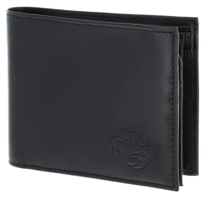 Image de oxmox Cuir porte-monnaie Leather RFID Protect Querscheinbörse Crab 2.0 Embossed Black noir