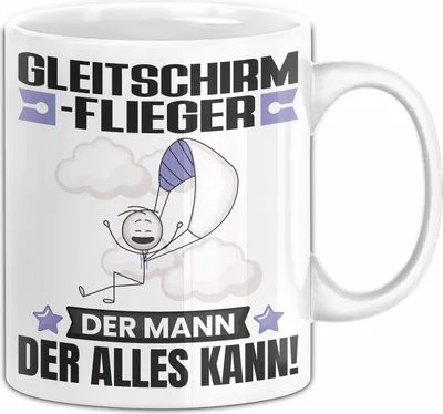 Produktbild von Gleitschirmflieger Tasse Geschenk für Gleitschirmflieger Der Mann Der Alles Kann Geschenkidee zum Geburtstag (Weiß)