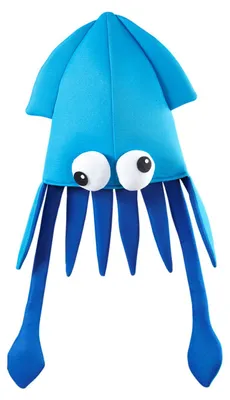 Productafbeelding van Blauwe octopushoed met tentakels