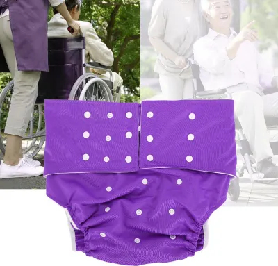 Imagen del producto de Pañal para adultos con sistema de ajuste, Pañal para adultos reutilizable, Pañal para adultos lavable, Pañal para adultos con bolsillo