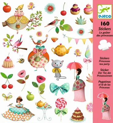 Image de DJECO Autocollants de fête princesse