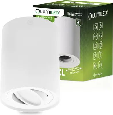 Obrázok produktu pre LUMILED povrchové bodové svietidlo povrchové bodové svietidlo povrchové stropné bodové svietidlo GU10 LED otočné stropné svietidlo guľaté biele 125 mm